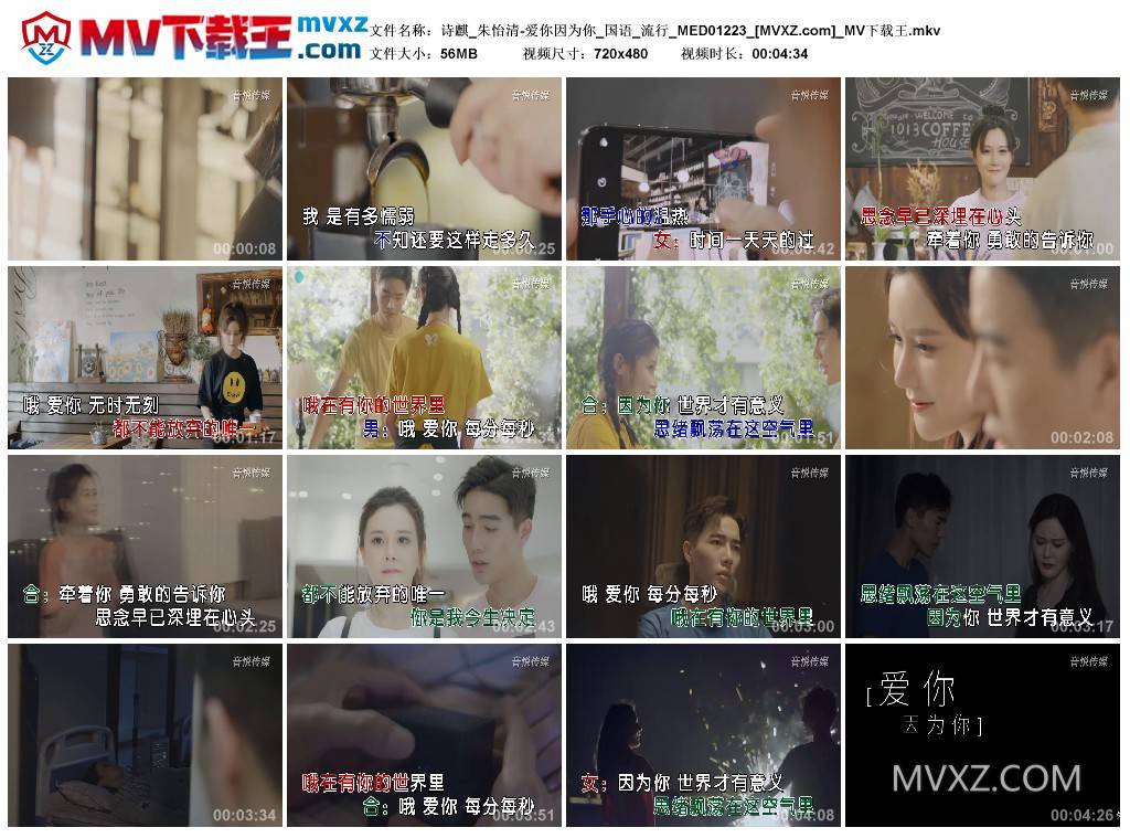 诗麒_朱怡清-爱你因为你_国语_流行_MED01223